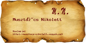 Musztács Nikolett névjegykártya