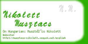 nikolett musztacs business card